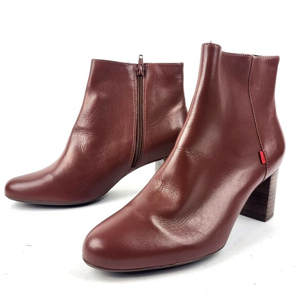 Marc Joseph New York Charles St Leather Ankle Bootie Reddish Brown Size 9 - Picture 1 of 12